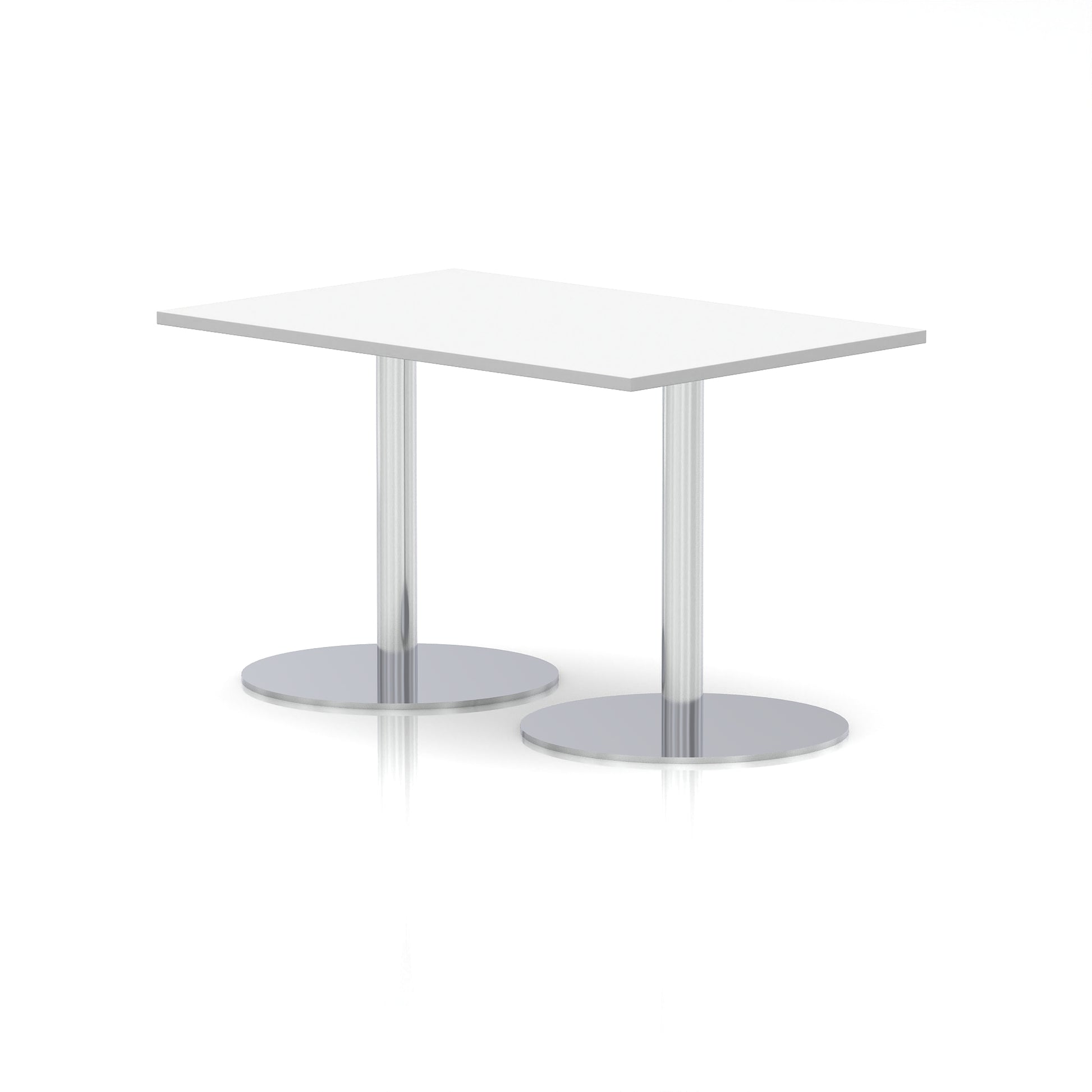 Italia Rectangular Poseur Table Silver Leg