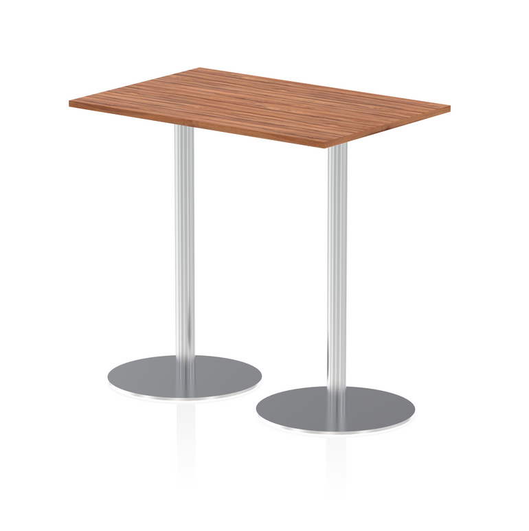 Italia Rectangular Poseur Table Silver Leg