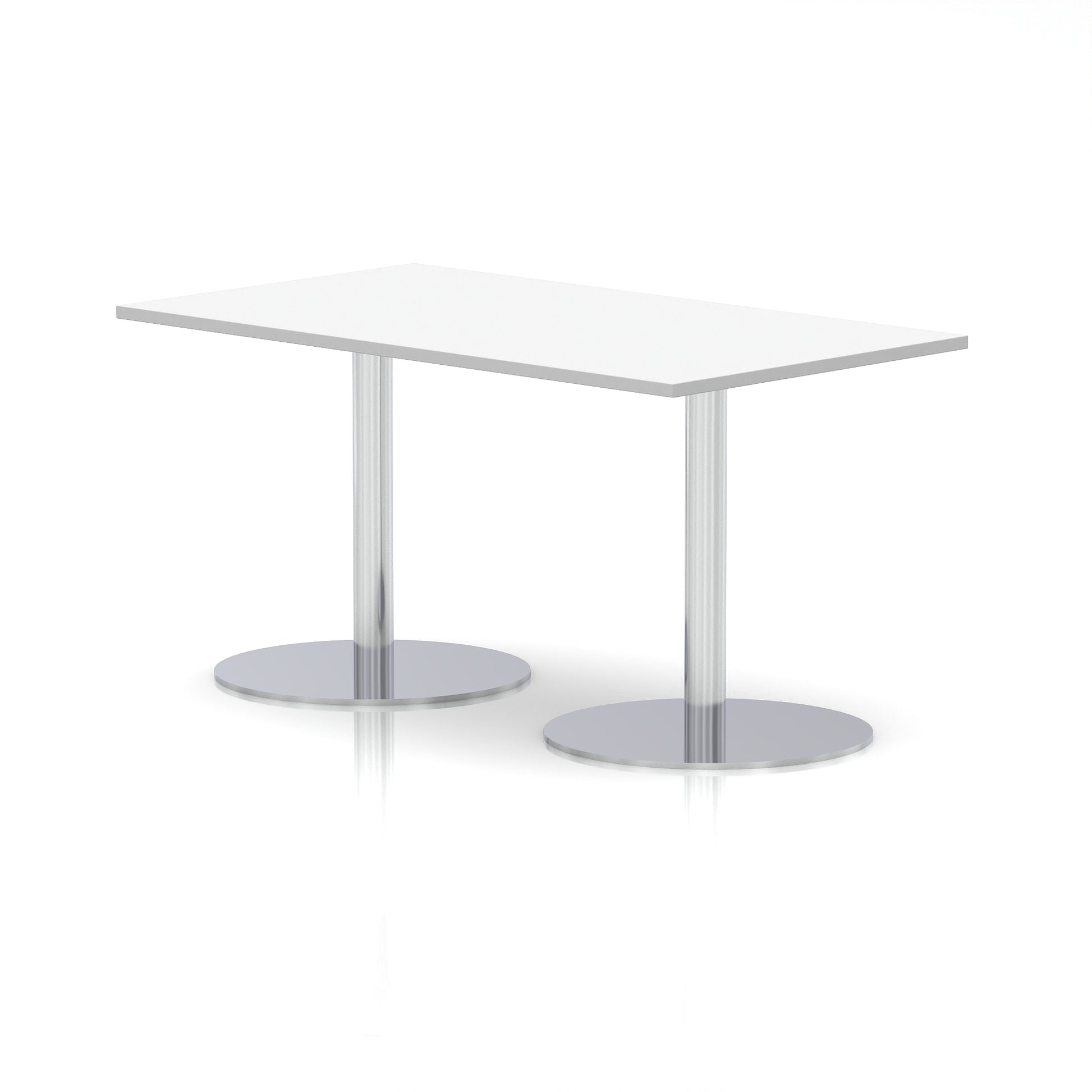 Italia Rectangular Poseur Table Silver Leg