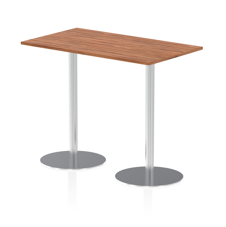 Italia Rectangular Poseur Table Silver Leg