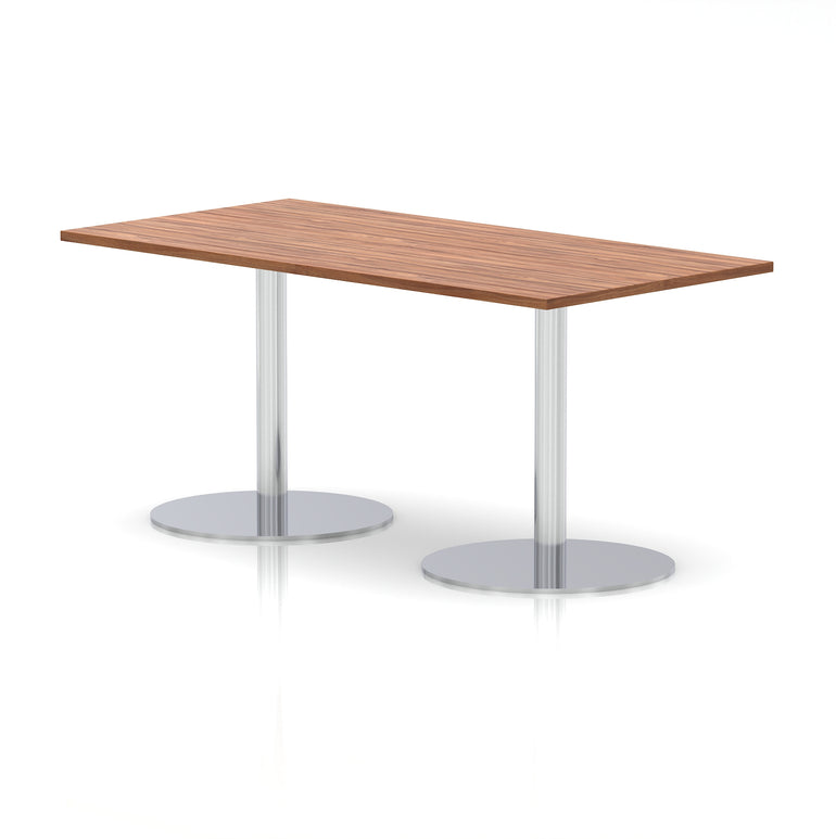 Italia Rectangular Poseur Table Silver Leg