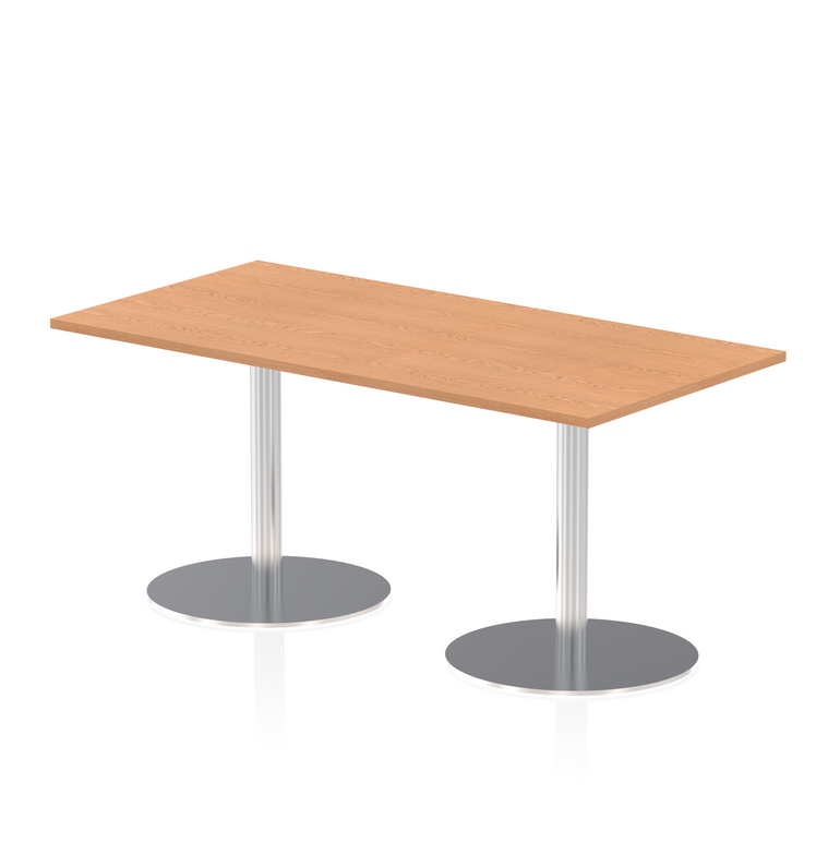 Italia Rectangular Poseur Table Silver Leg