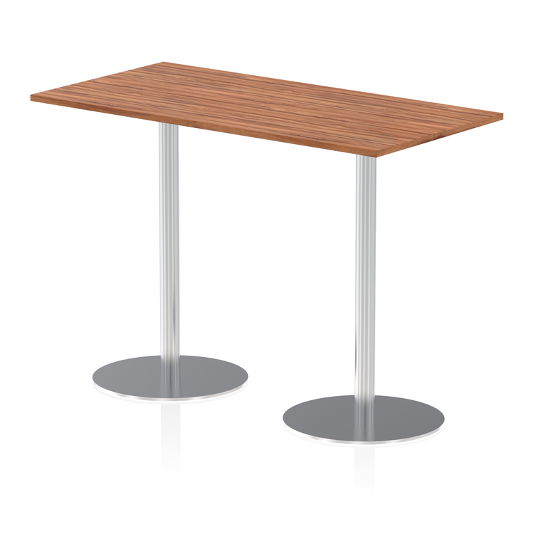 Italia Rectangular Poseur Table Silver Leg
