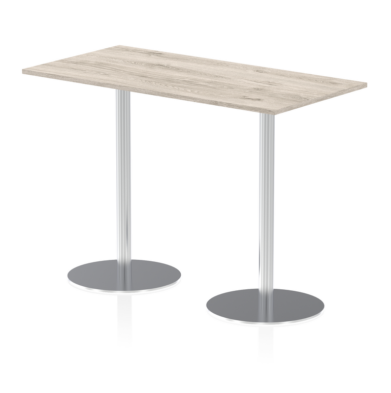 Italia Rectangular Poseur Table Silver Leg