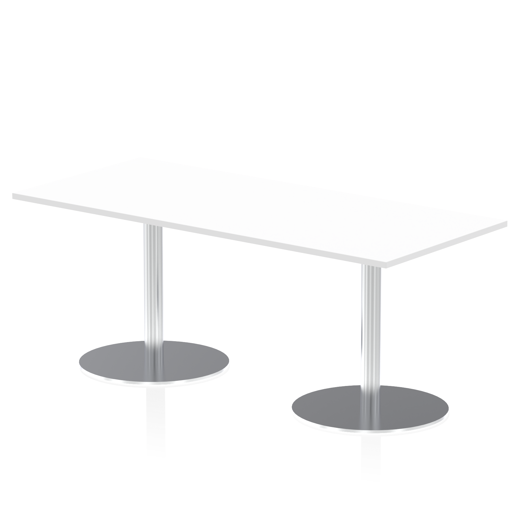 Italia Rectangular Poseur Table Silver Leg