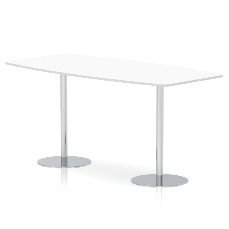 Italia High Gloss Boardroom Table Silver Leg
