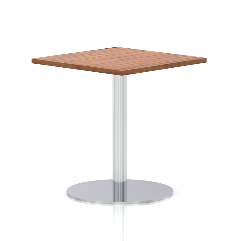 Italia Square Poseur Table Silver Leg