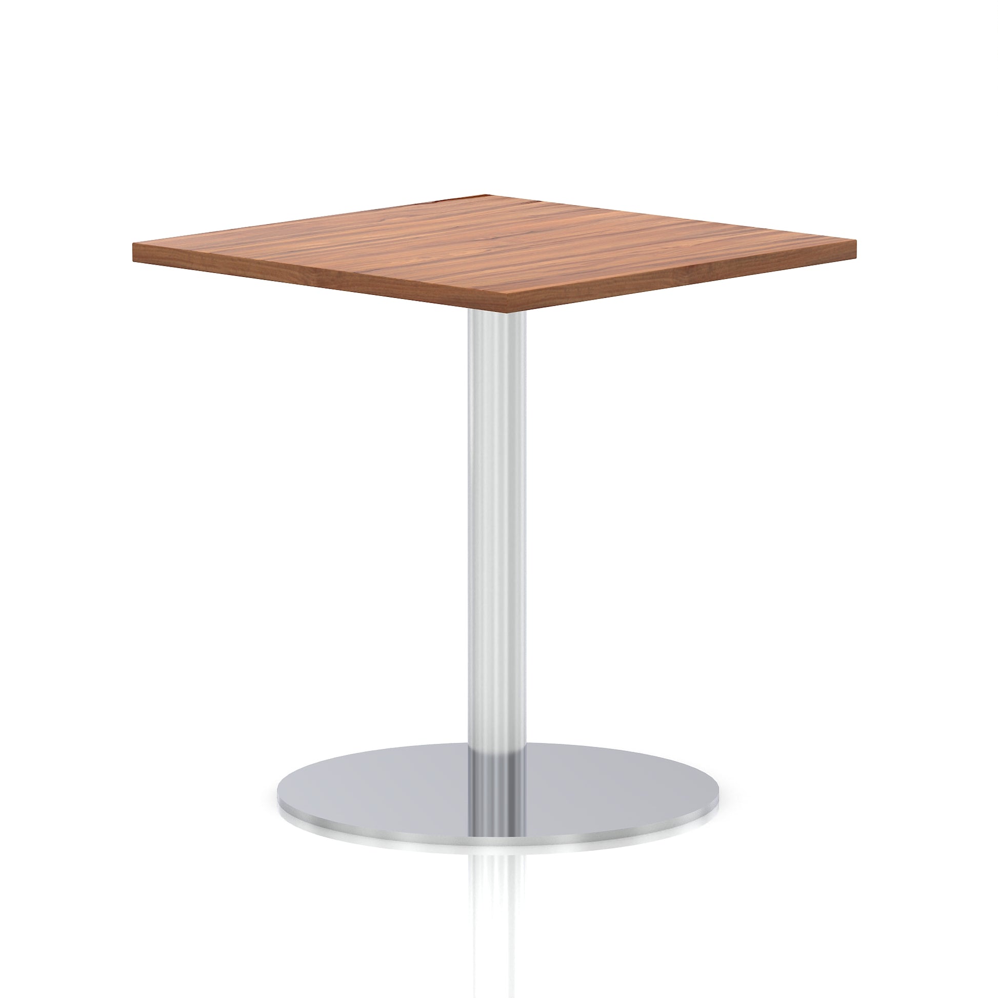 Italia Square Poseur Table Silver Leg