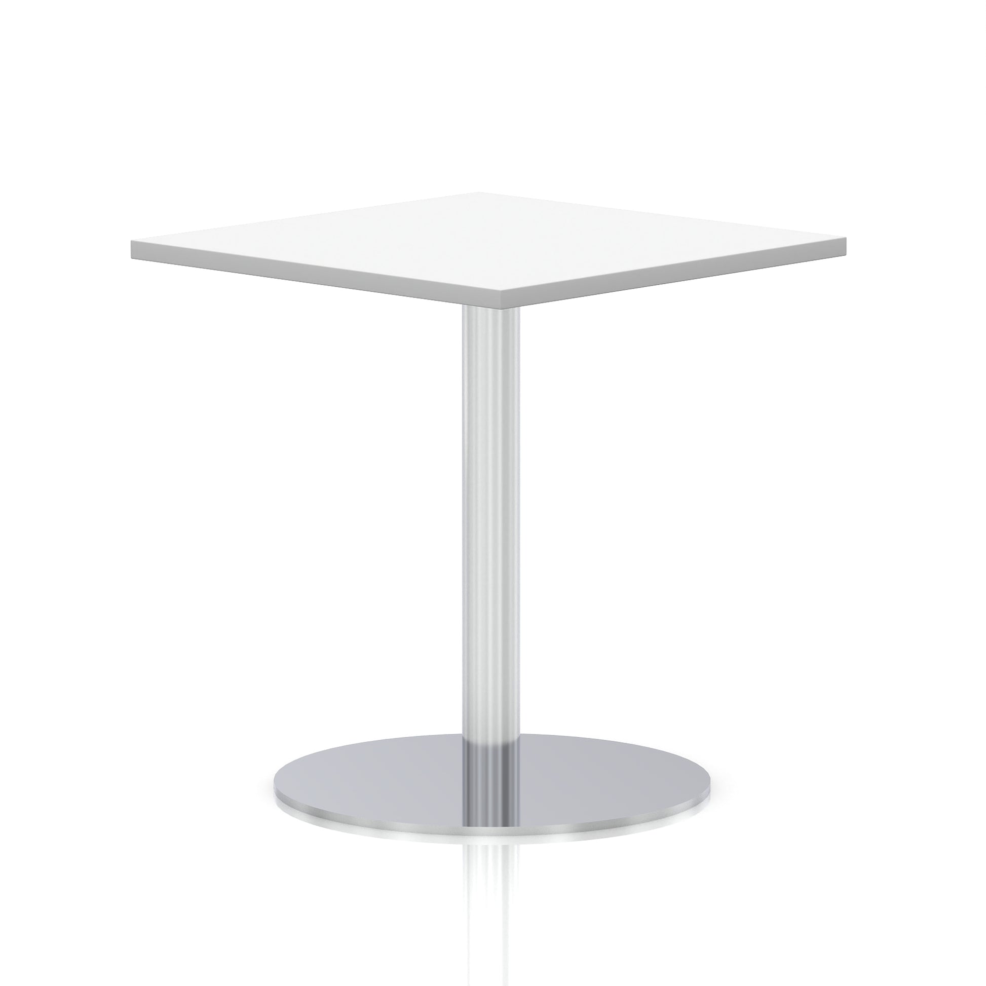 Italia Square Poseur Table Silver Leg