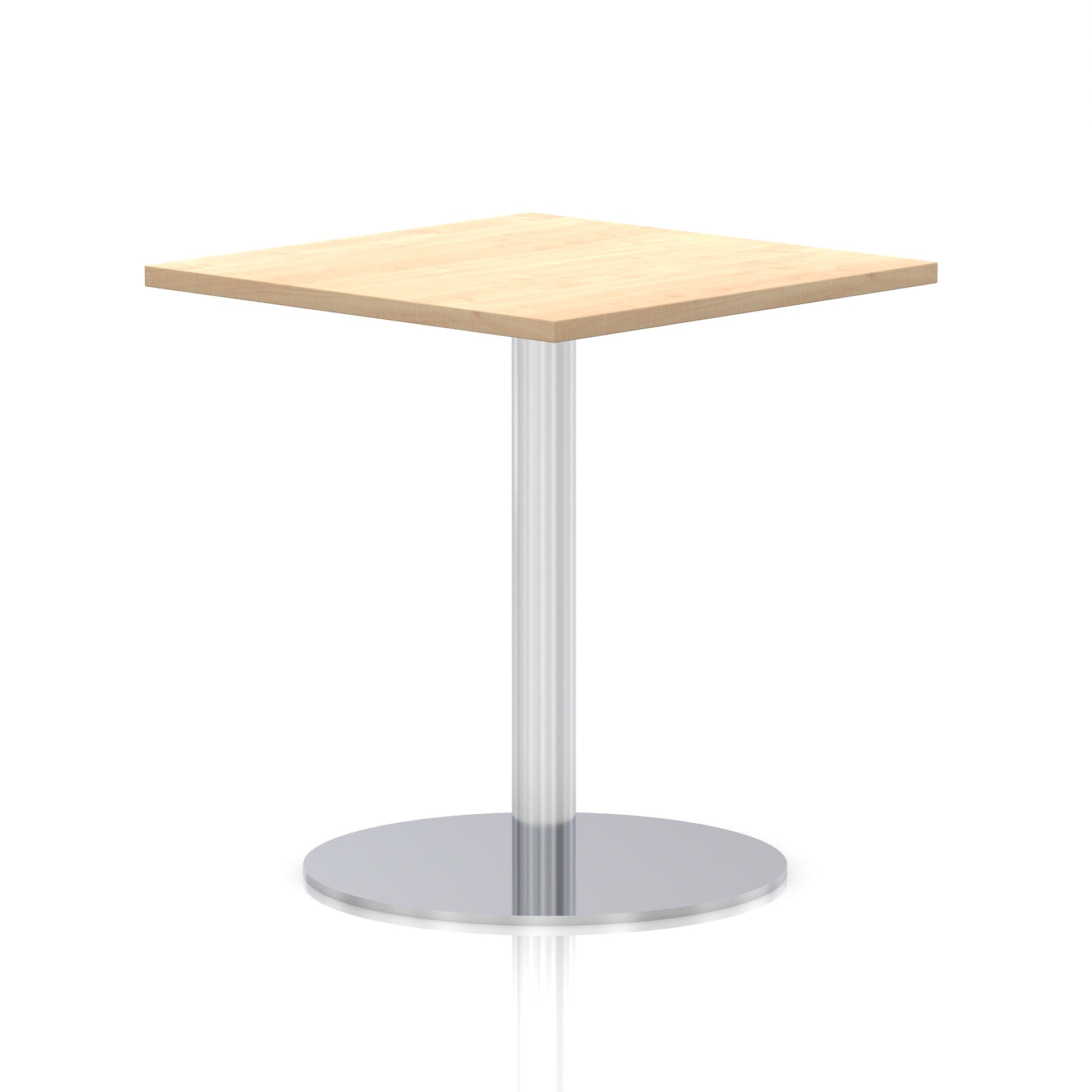 Italia Square Poseur Table Silver Leg