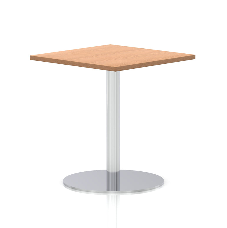 Italia Square Poseur Table Silver Leg