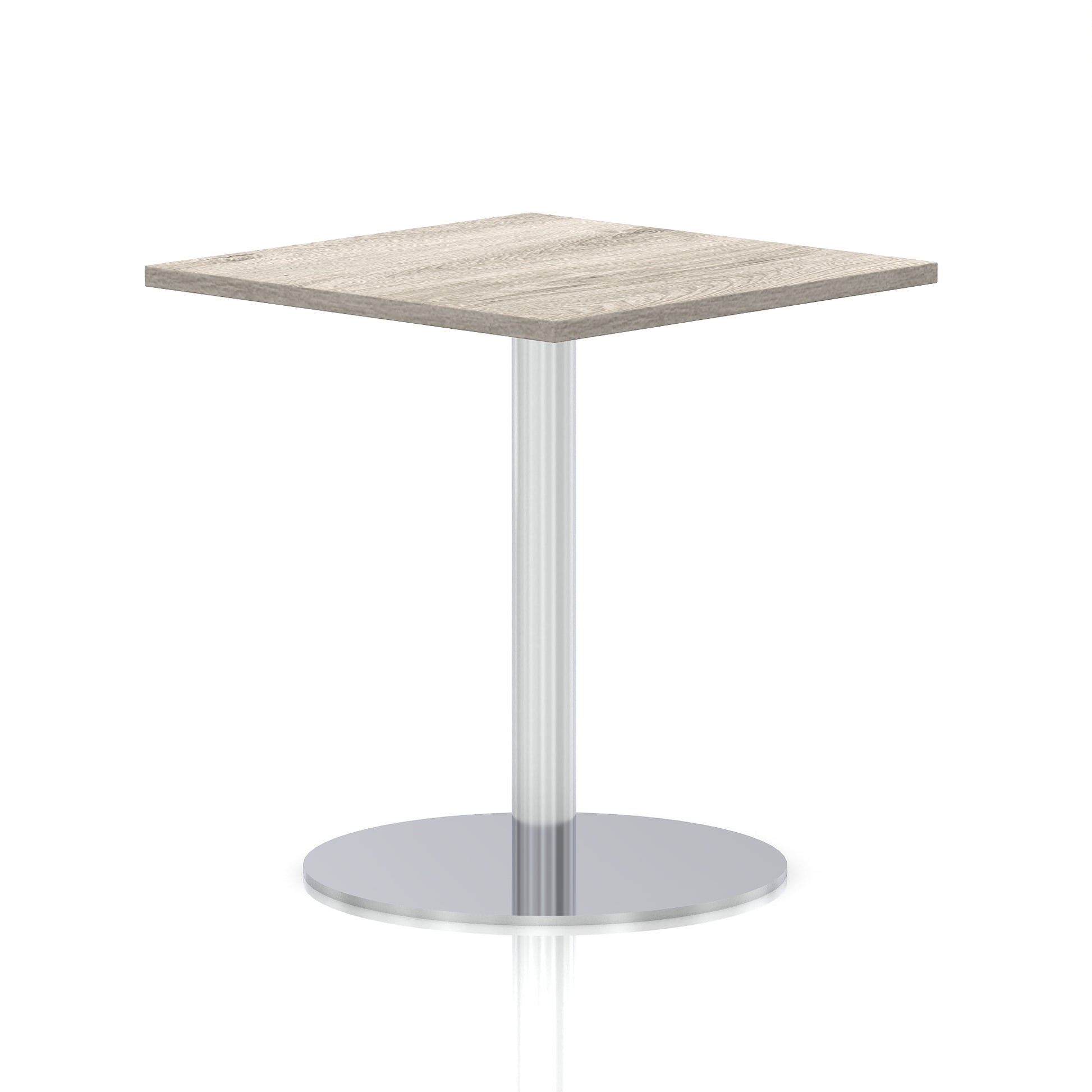 Italia Square Poseur Table Silver Leg
