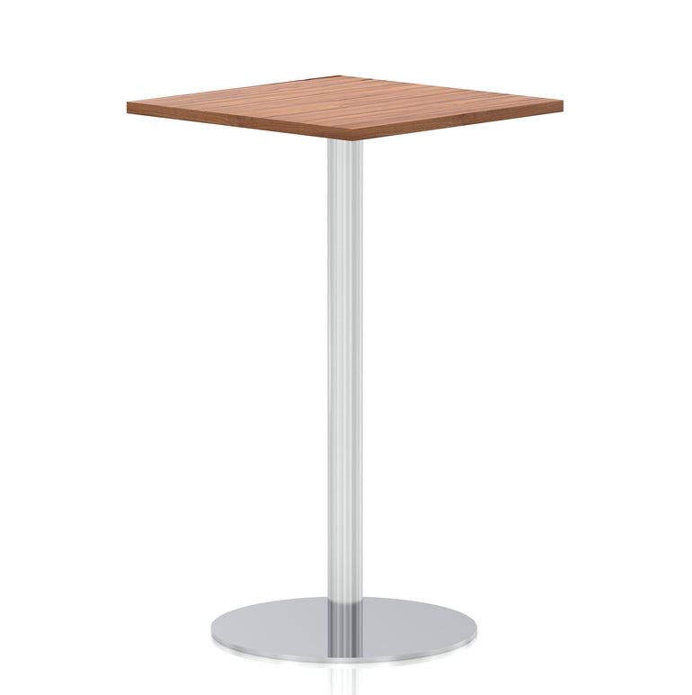 Italia Square Poseur Table Silver Leg