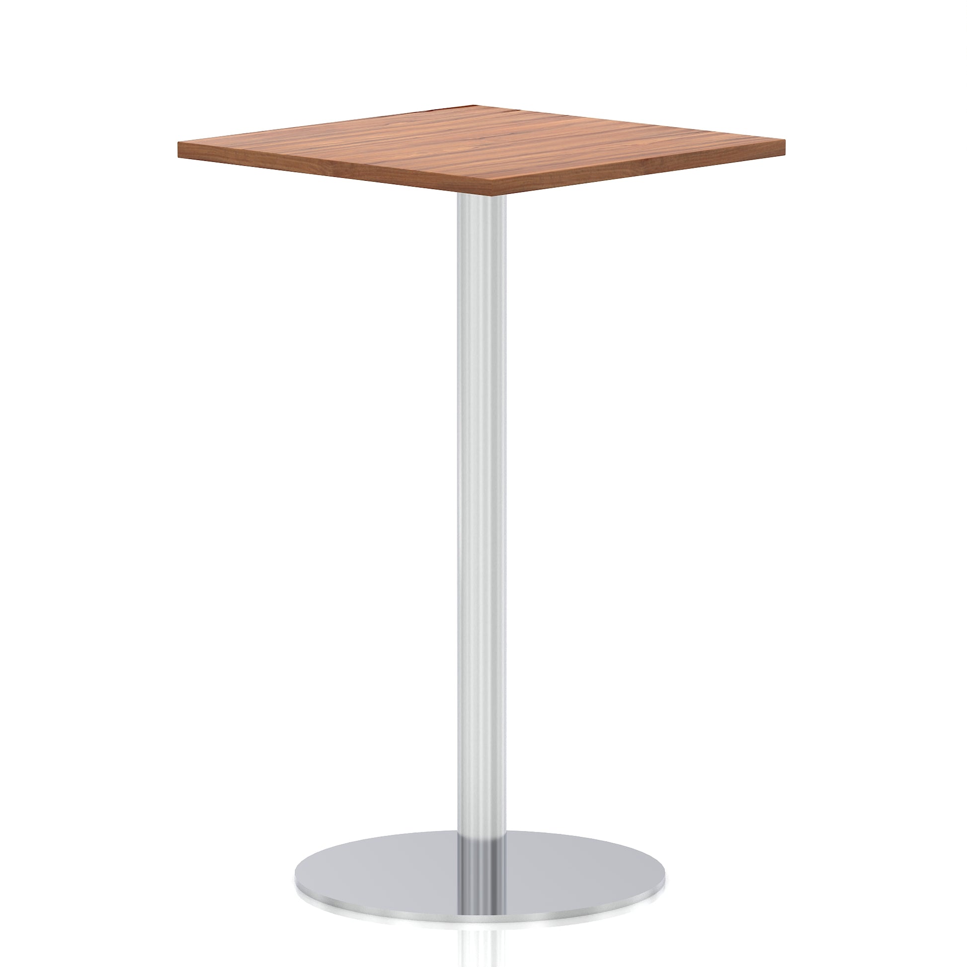 Italia Square Poseur Table Silver Leg