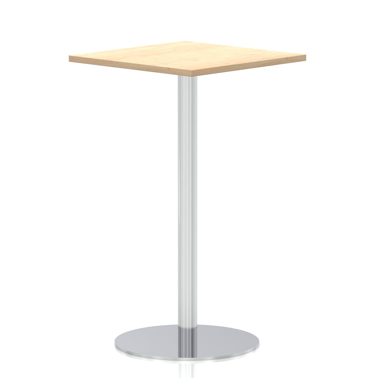 Italia Square Poseur Table Silver Leg