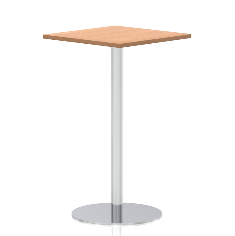 Italia Square Poseur Table Silver Leg