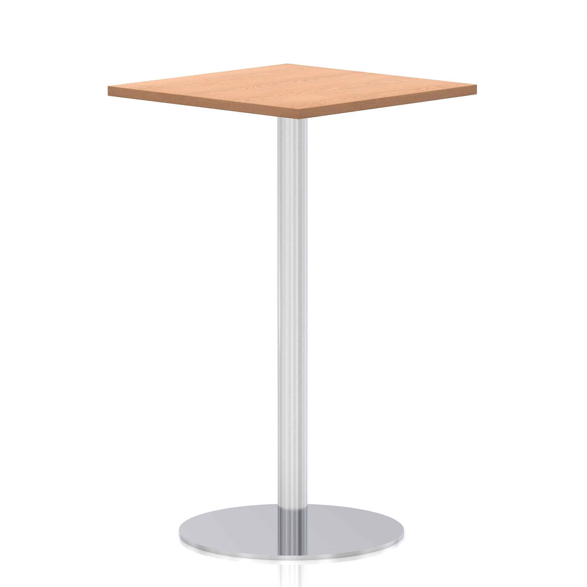 Italia Square Poseur Table Silver Leg