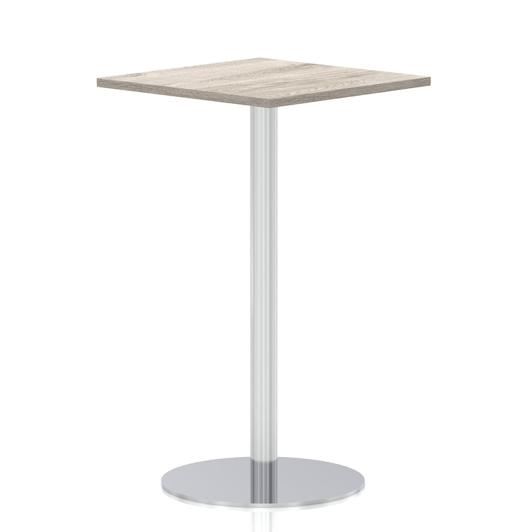 Italia Square Poseur Table Silver Leg