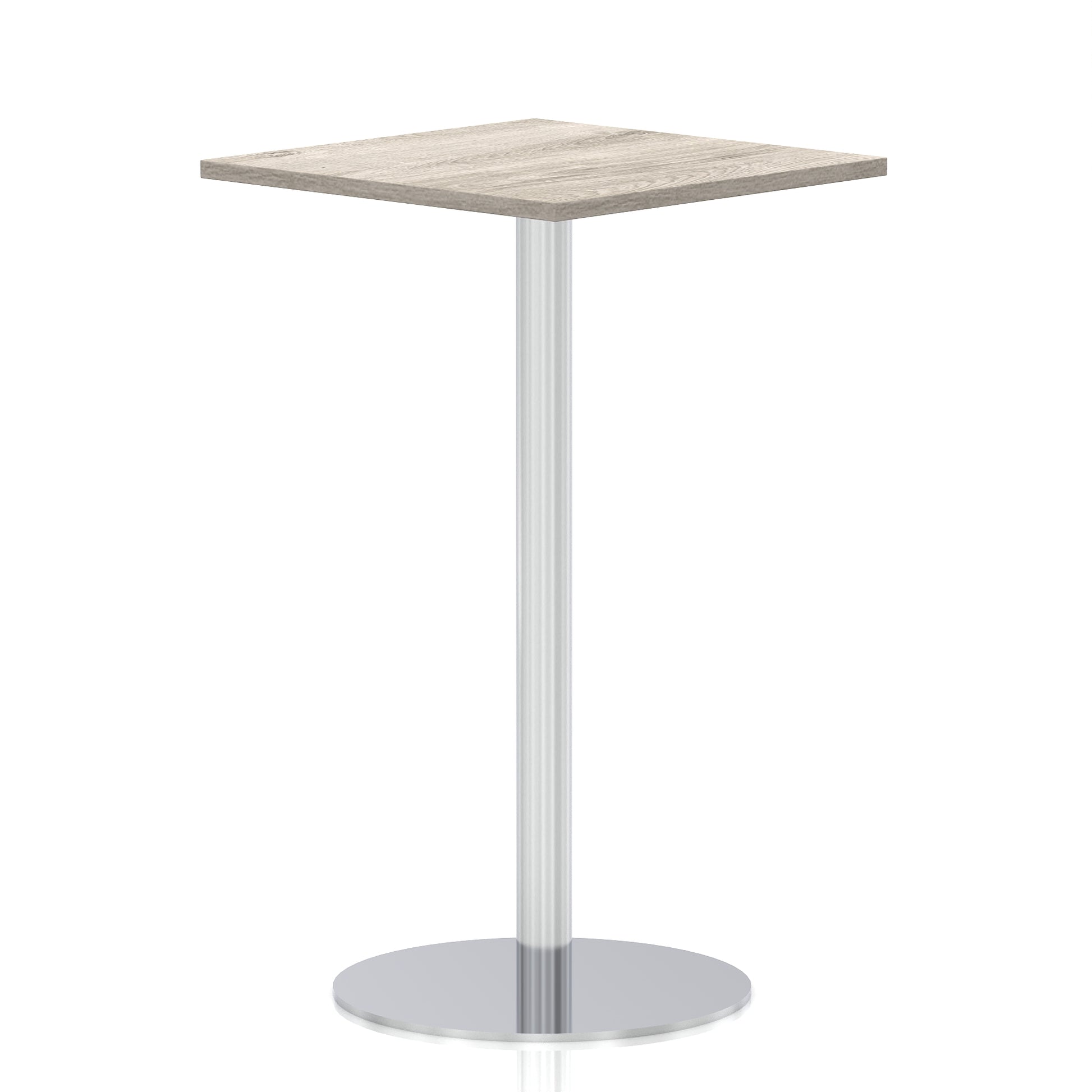 Italia Square Poseur Table Silver Leg
