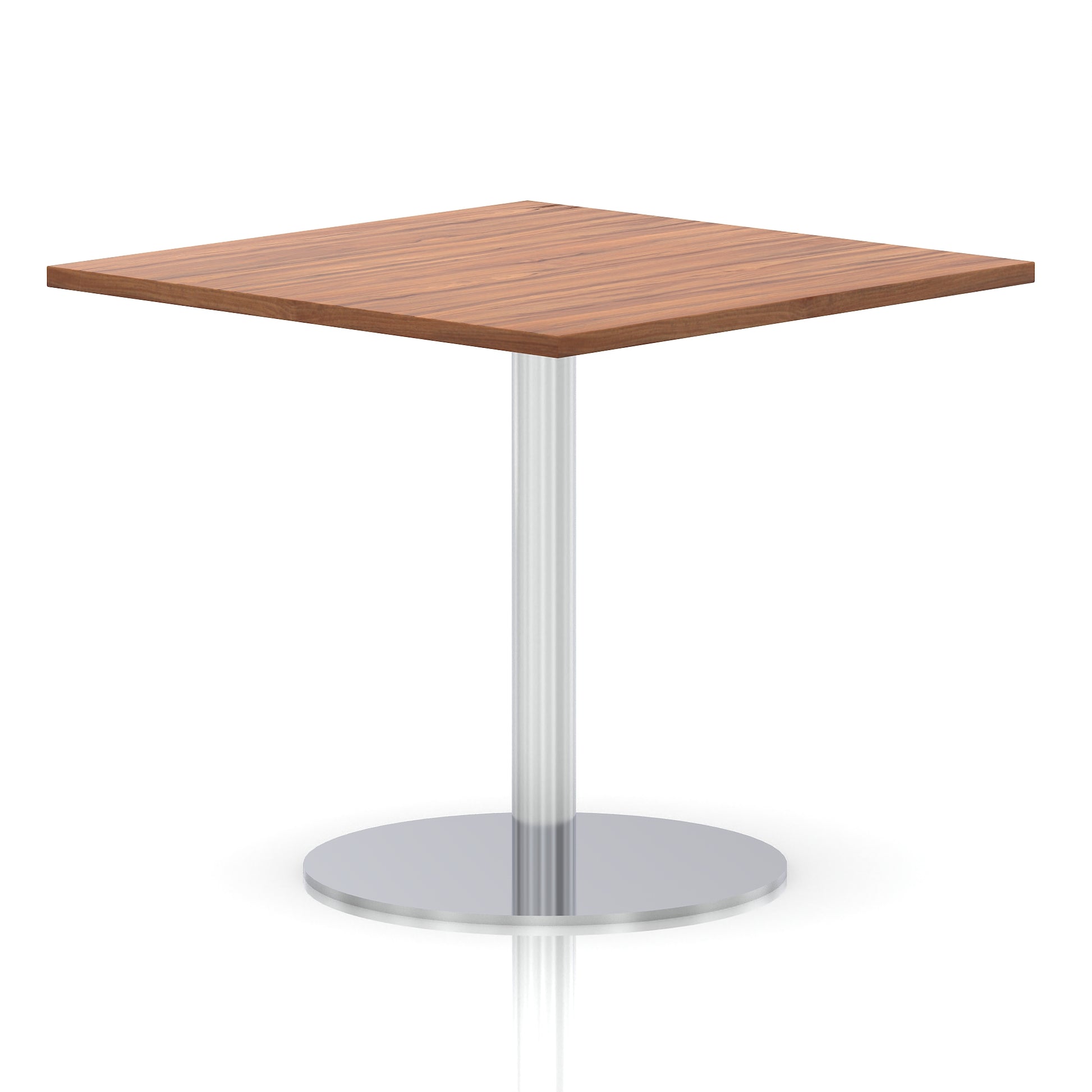 Italia Square Poseur Table Silver Leg