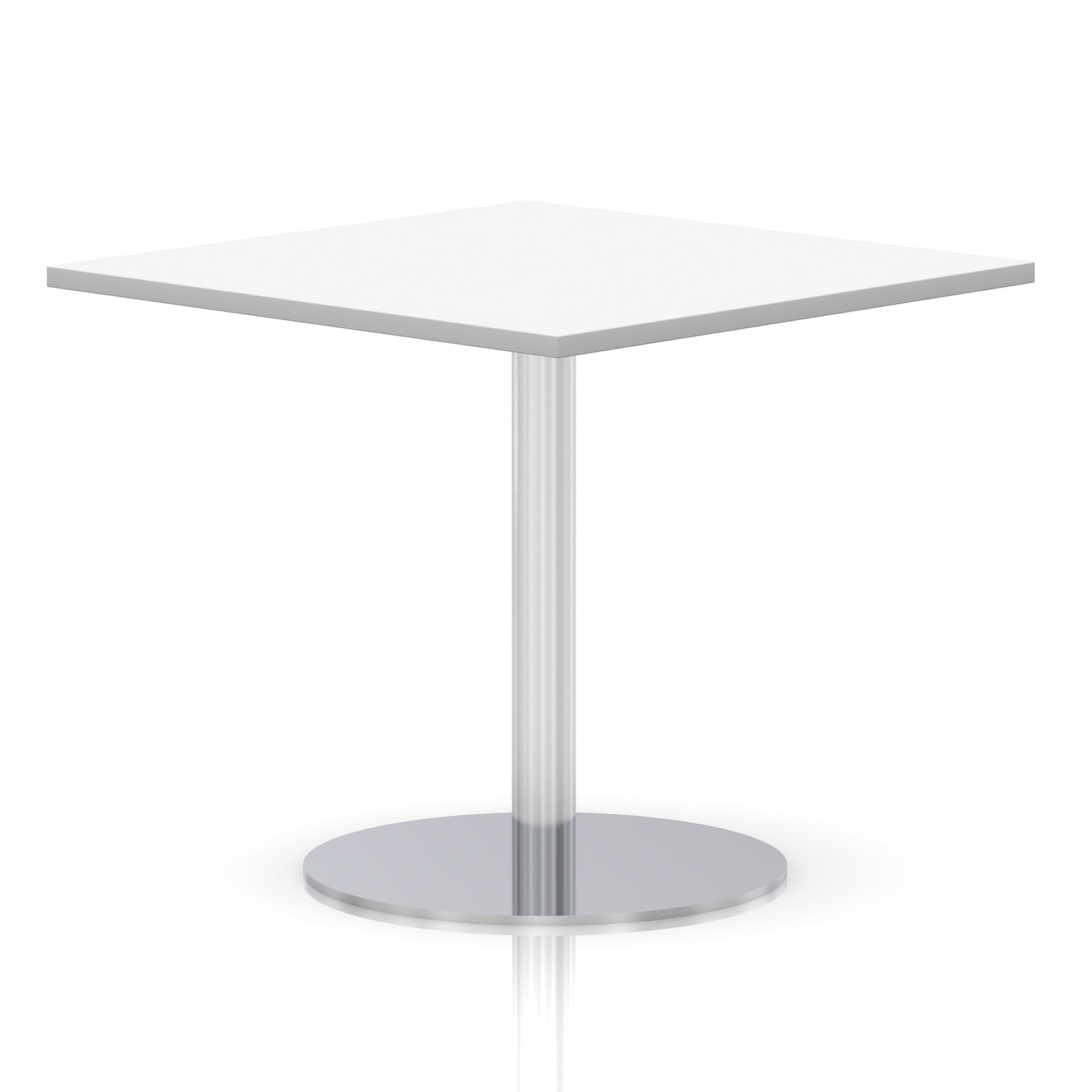 Italia Square Poseur Table Silver Leg