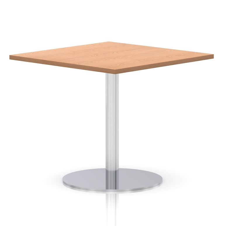 Italia Square Poseur Table Silver Leg