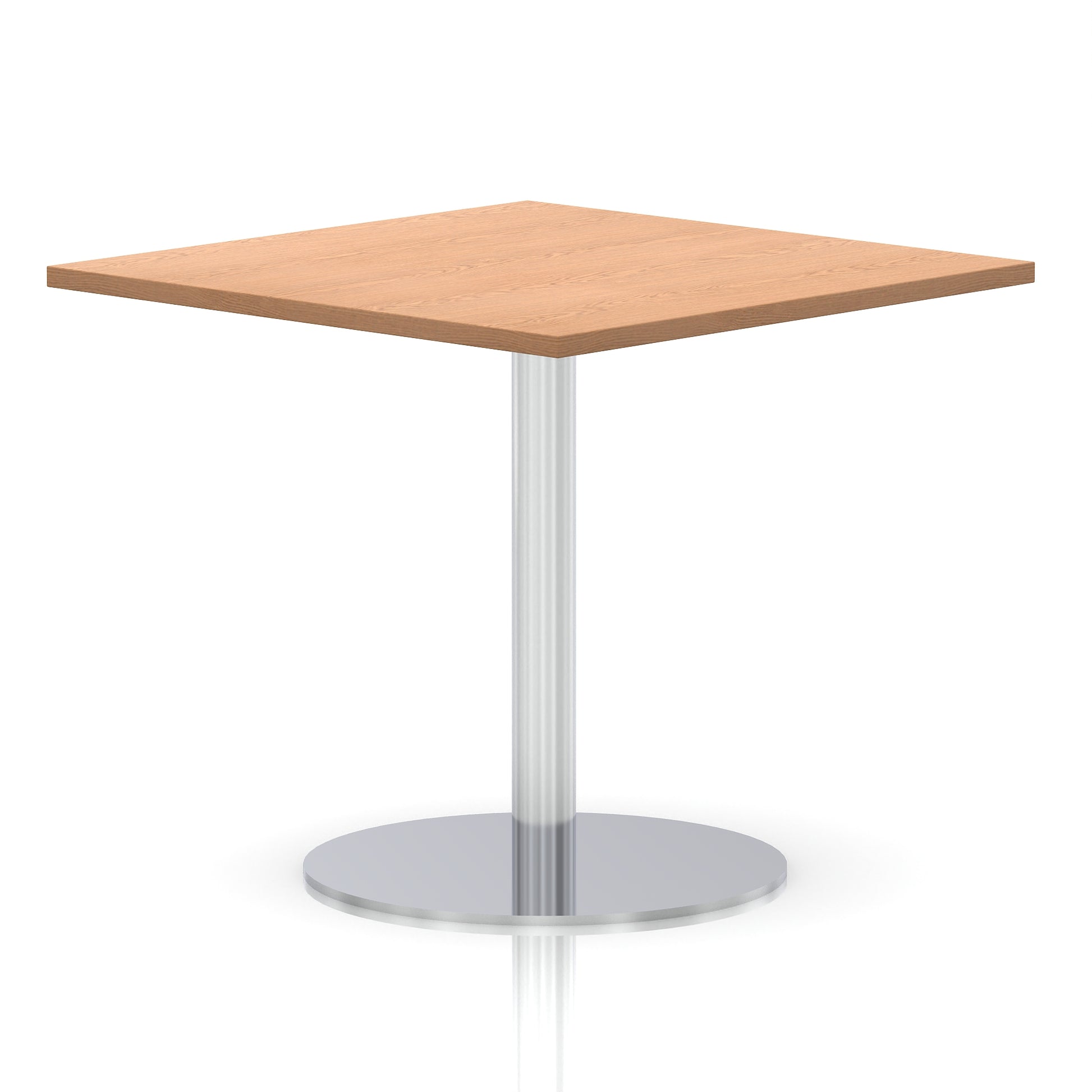 Italia Square Poseur Table Silver Leg