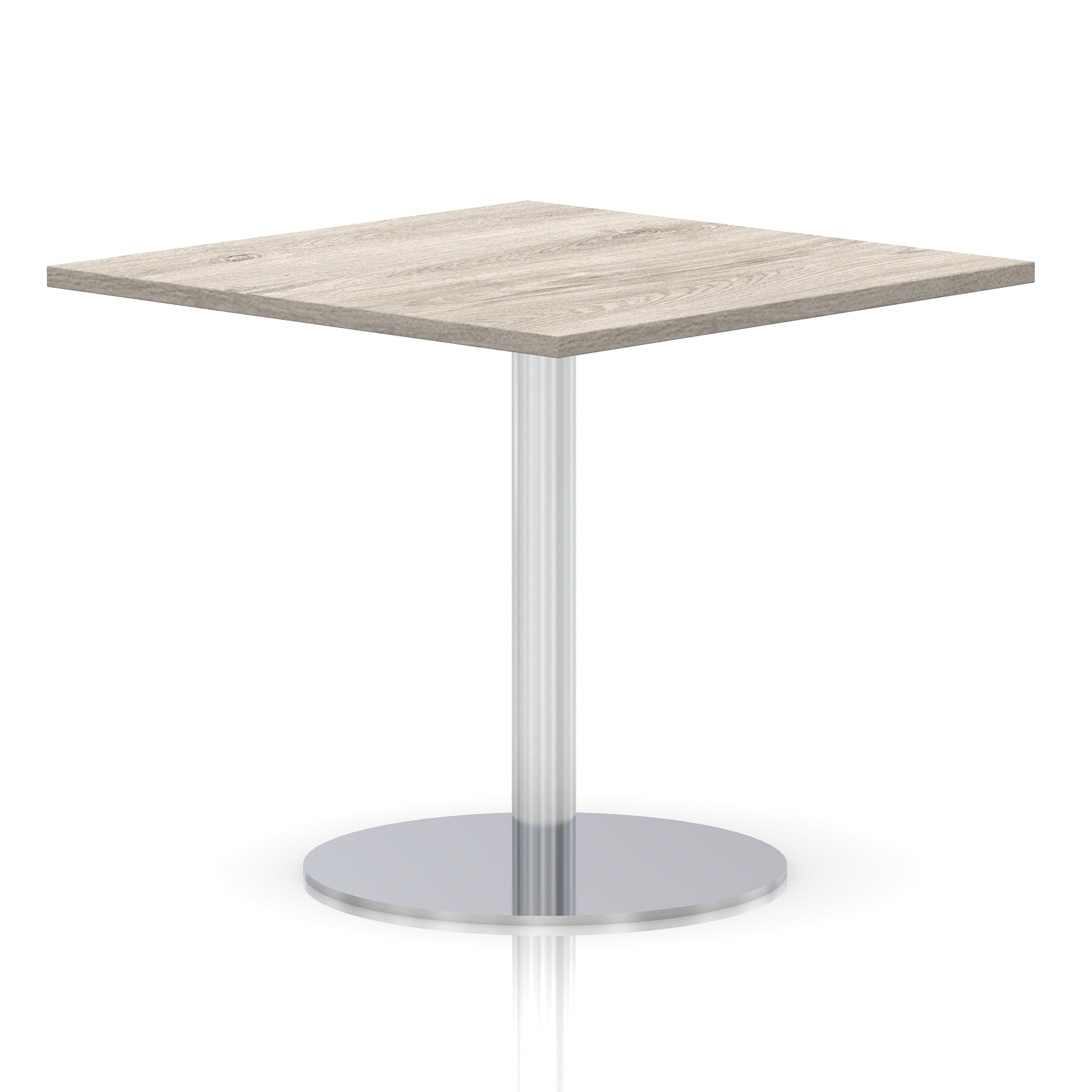 Italia Square Poseur Table Silver Leg