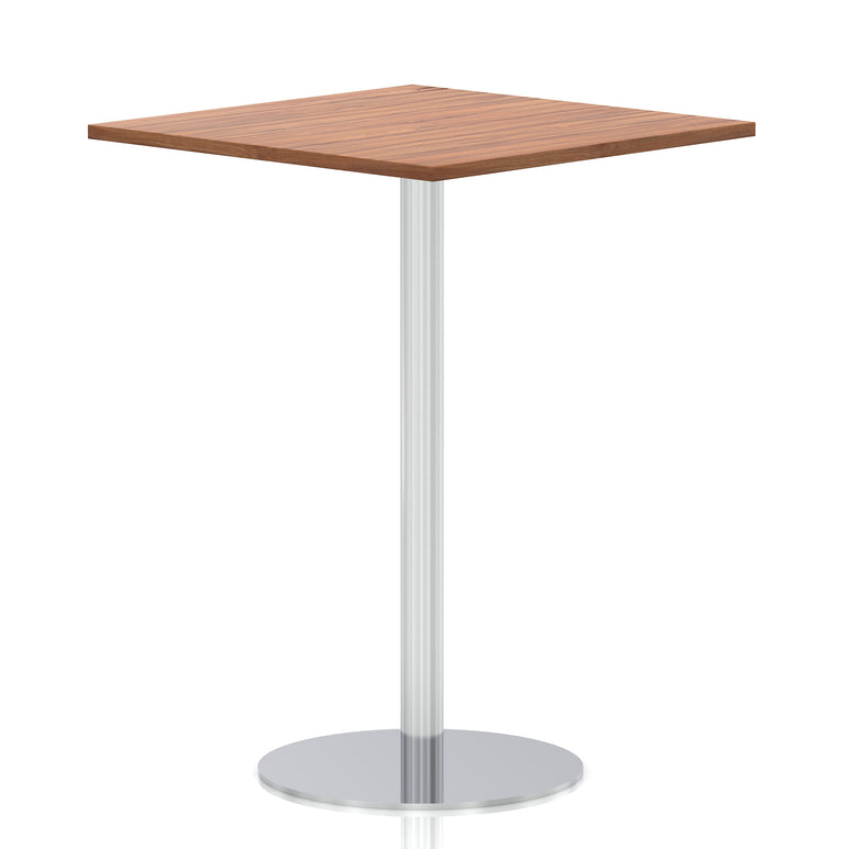Italia Square Poseur Table Silver Leg
