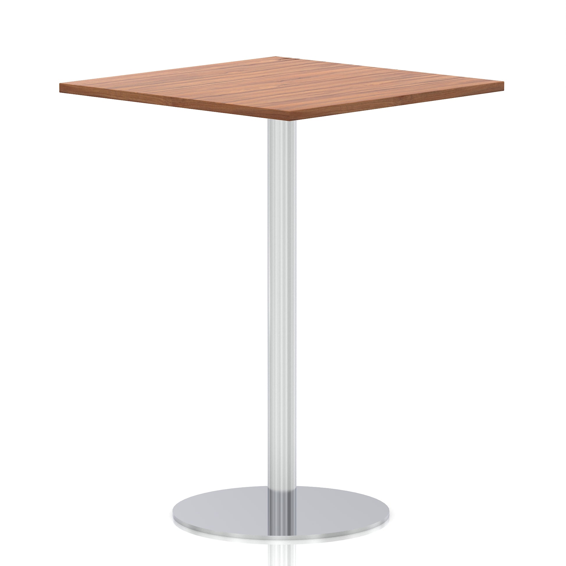 Italia Square Poseur Table Silver Leg