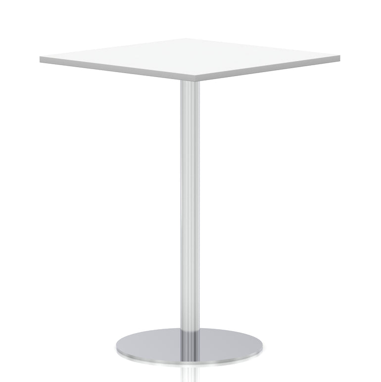 Italia Square Poseur Table Silver Leg