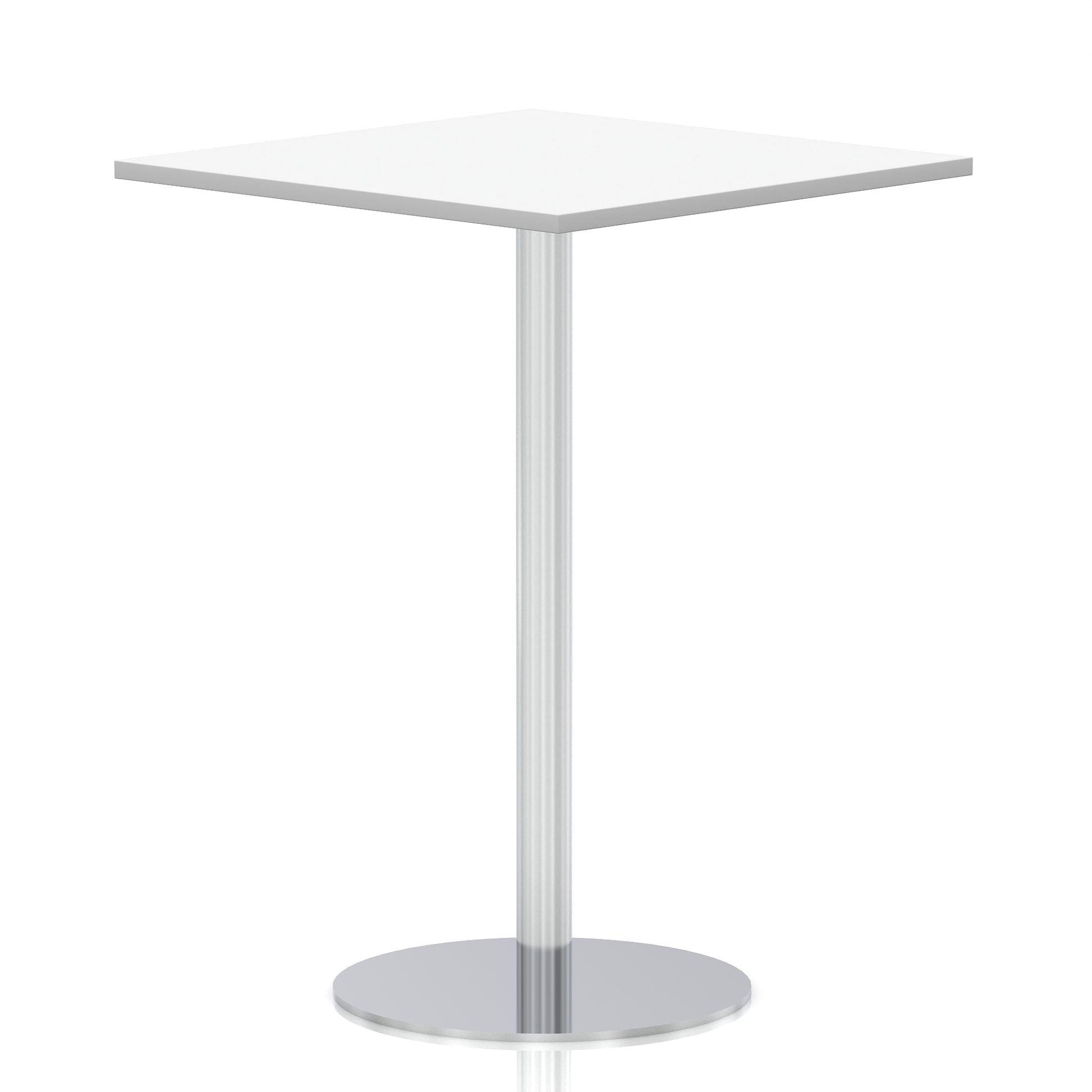 Italia Square Poseur Table Silver Leg