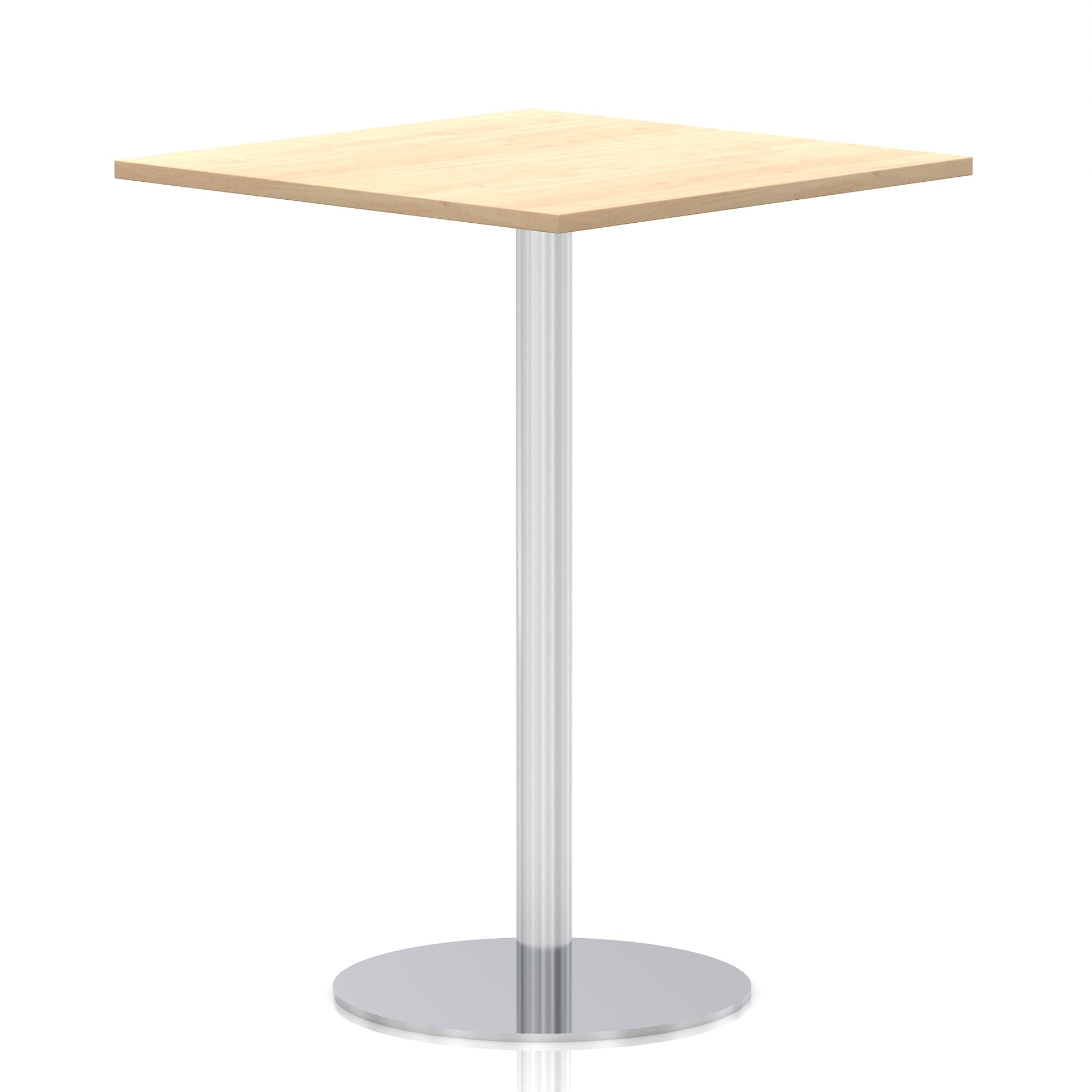 Italia Square Poseur Table Silver Leg