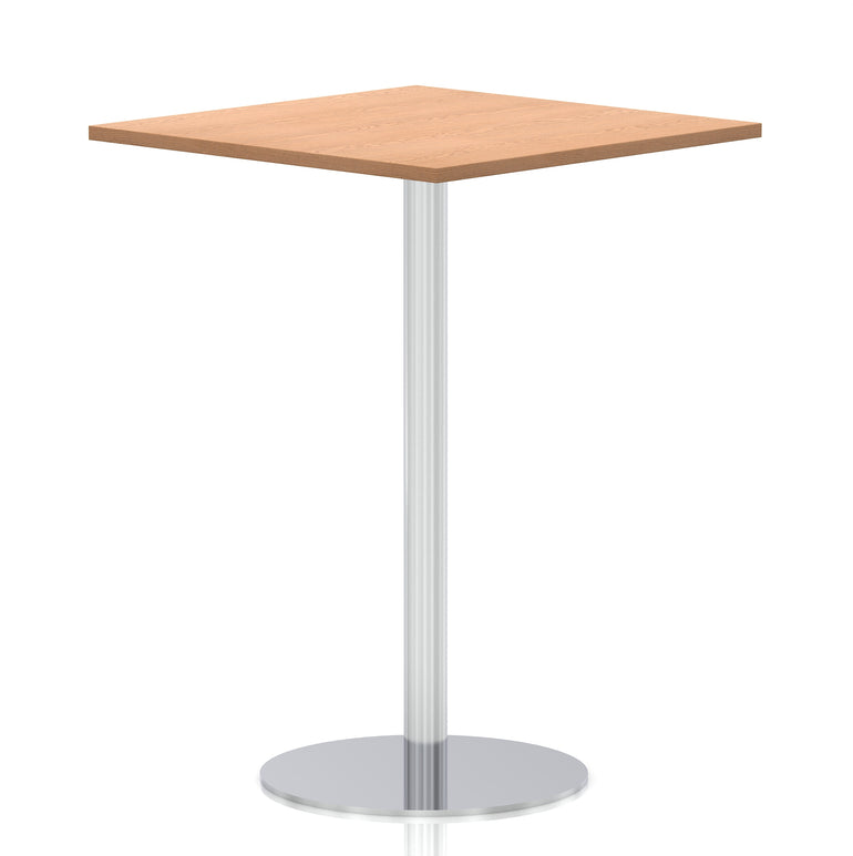 Italia Square Poseur Table Silver Leg