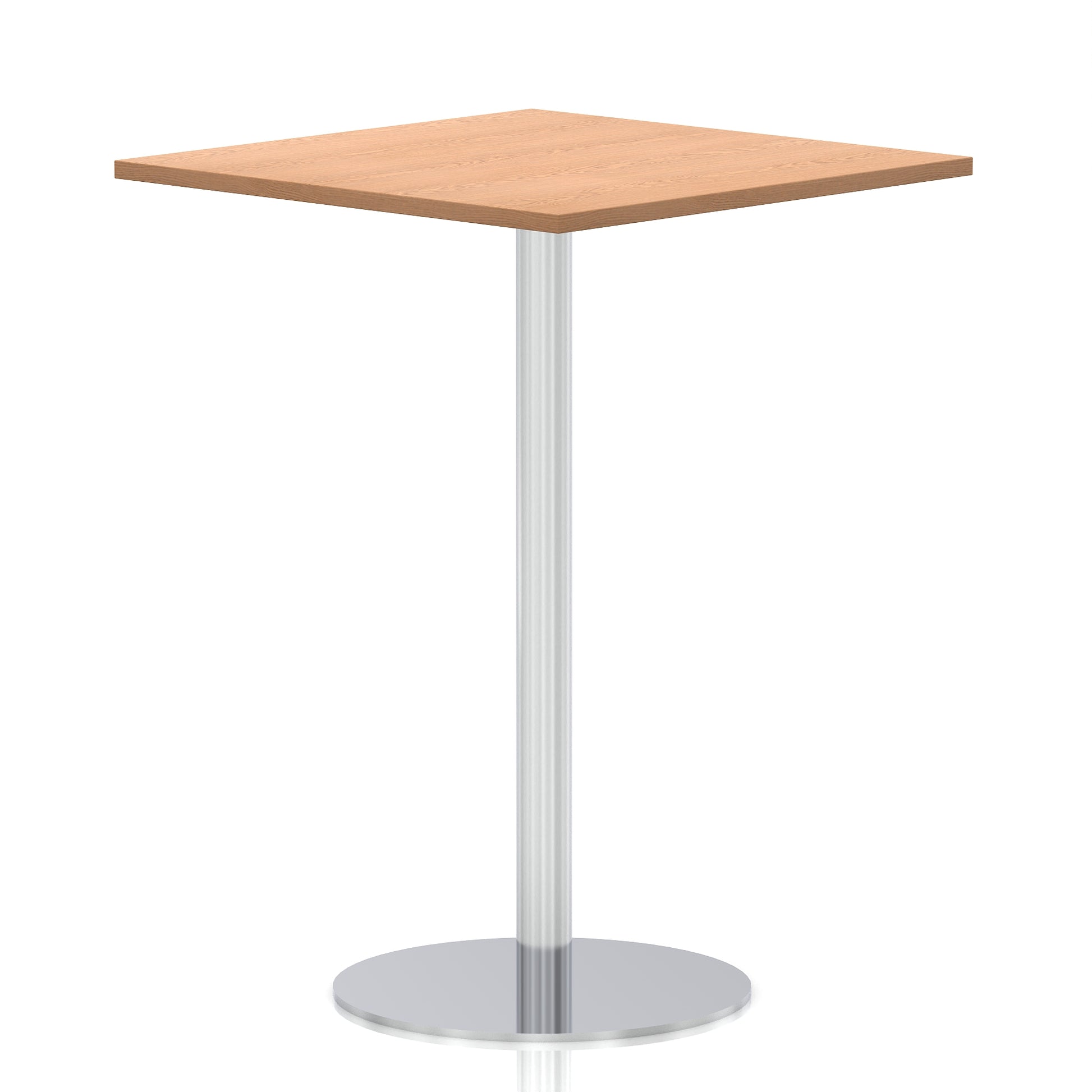 Italia Square Poseur Table Silver Leg