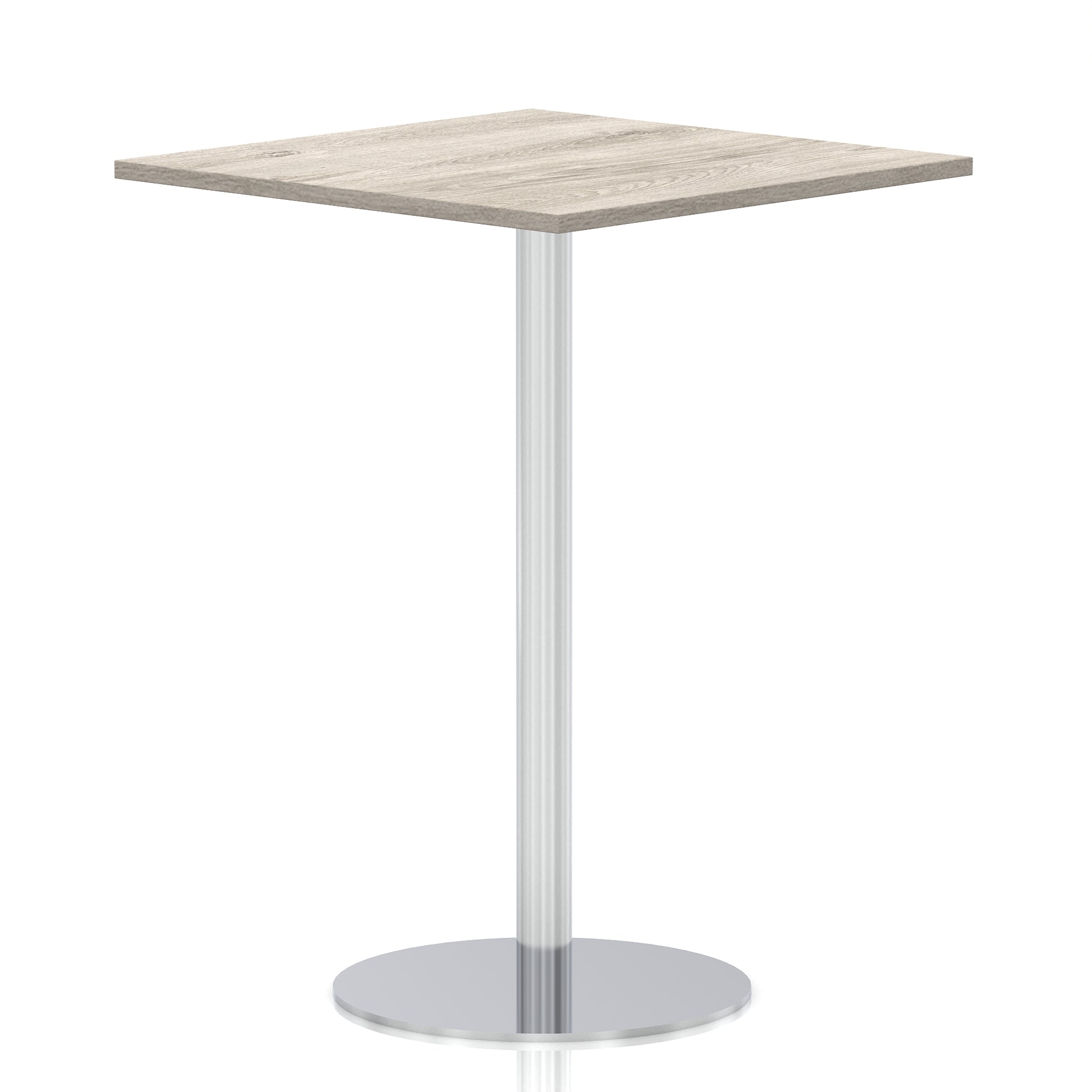 Italia Square Poseur Table Silver Leg