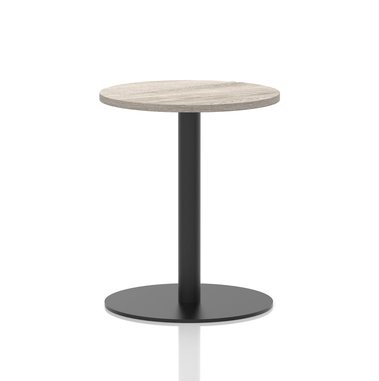 Italia Round Poseur Table Black Leg