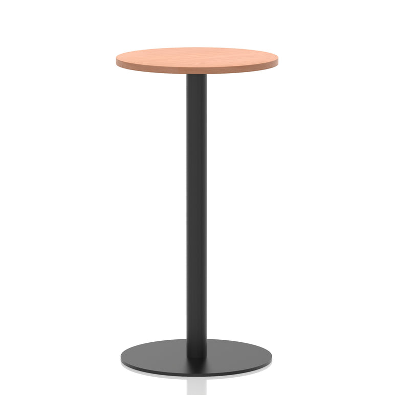 Italia Round Poseur Table Black Leg