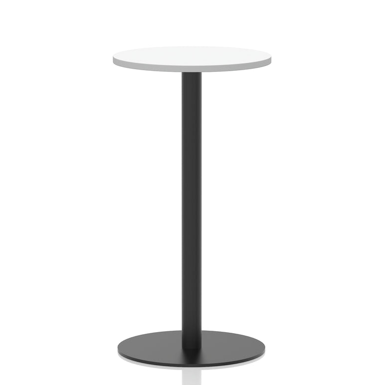Italia Round Poseur Table Black Leg