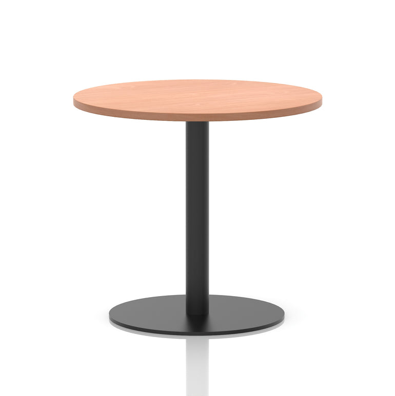 Italia Round Poseur Table Black Leg