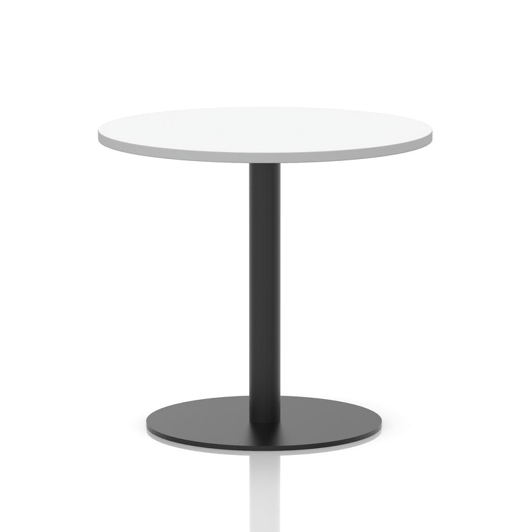 Italia Round Poseur Table Black Leg
