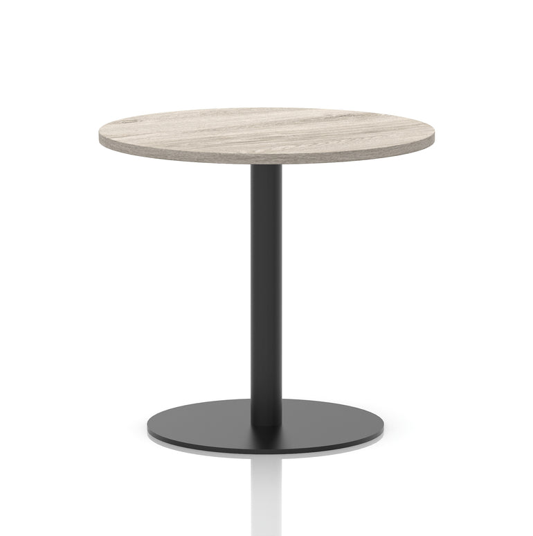 Italia Round Poseur Table Black Leg