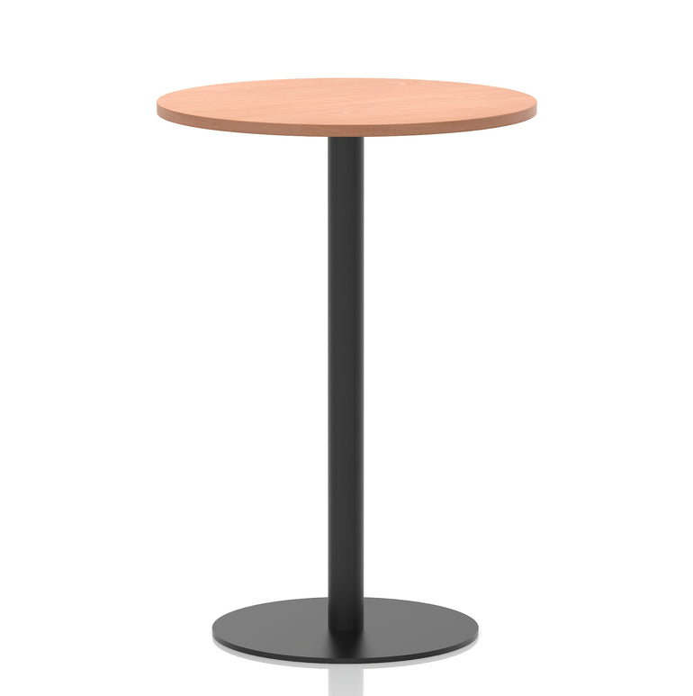 Italia Round Poseur Table Black Leg
