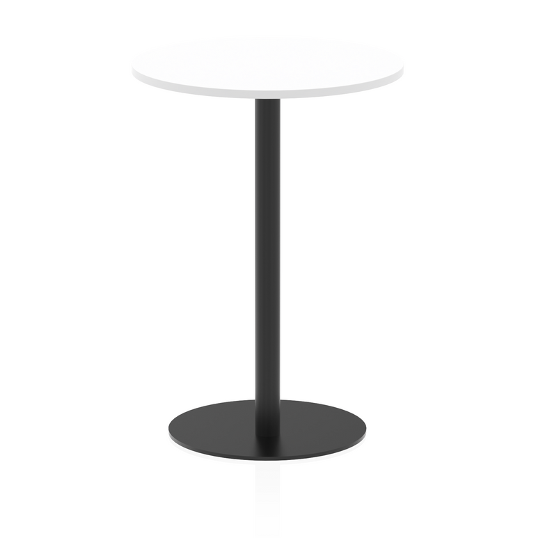 Italia Round Poseur Table Black Leg