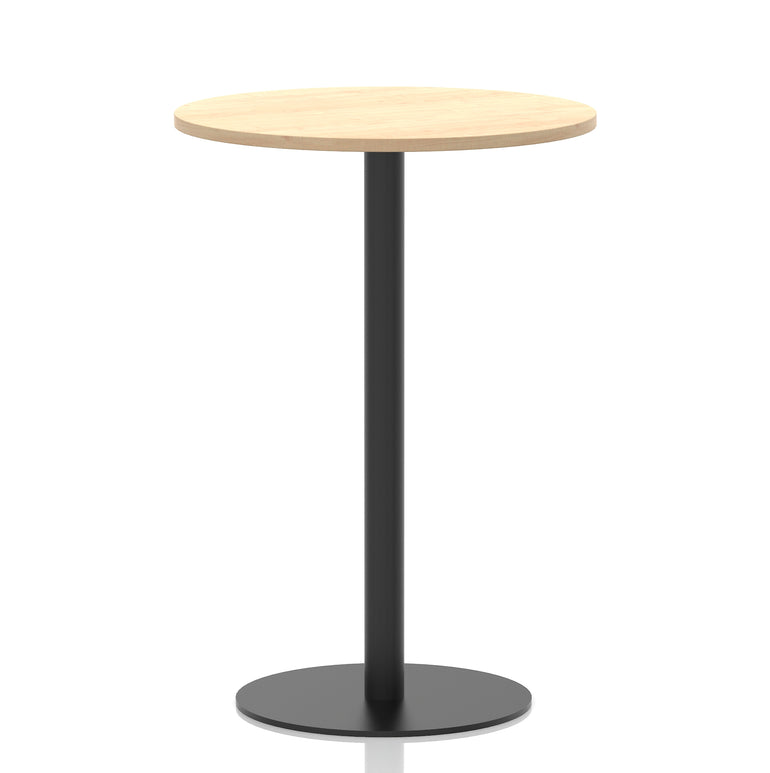 Italia Round Poseur Table Black Leg