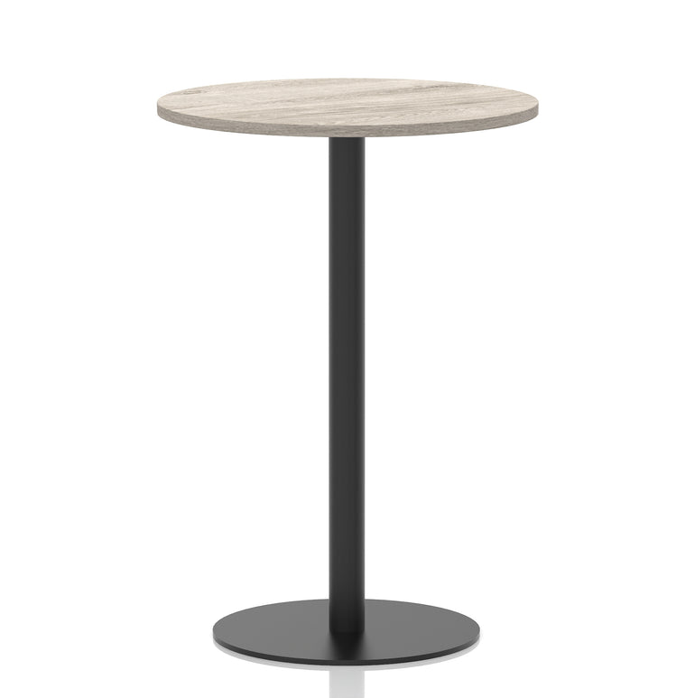 Italia Round Poseur Table Black Leg