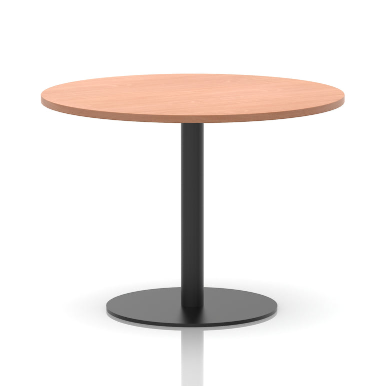 Italia Round Poseur Table Black Leg