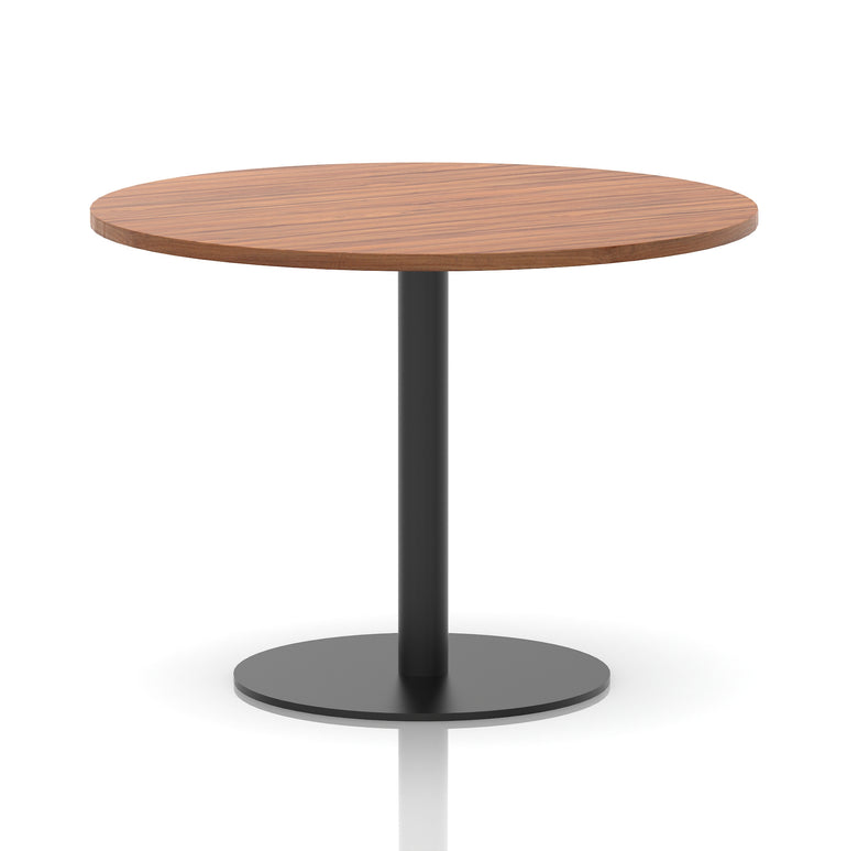 Italia Round Poseur Table Black Leg
