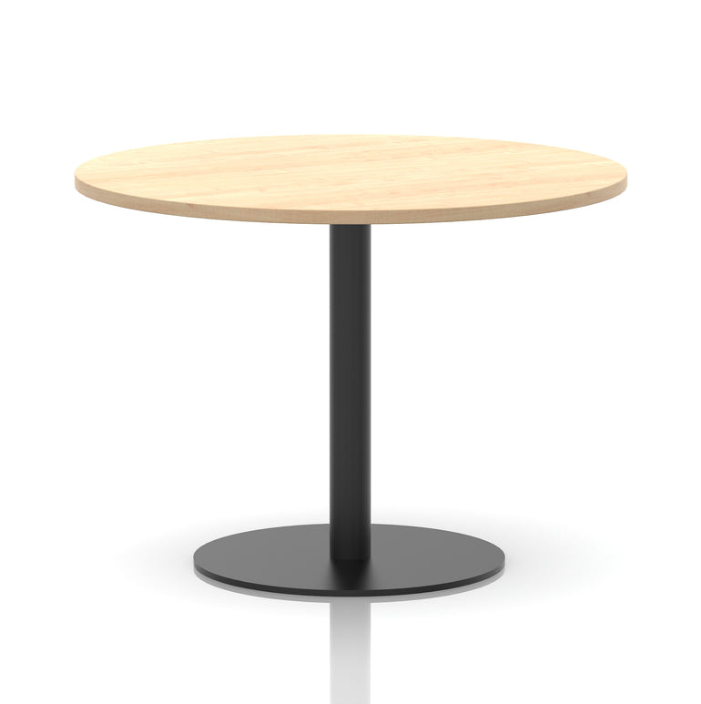 Italia Round Poseur Table Black Leg