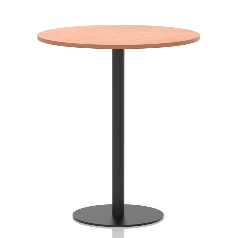 Italia Round Poseur Table Black Leg